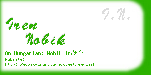 iren nobik business card